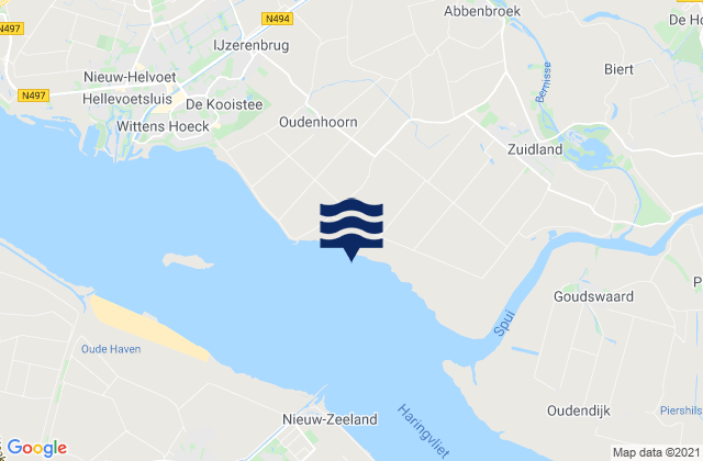 Karte der Gezeiten Rozeburgsesluis Calandkanaal, Netherlands