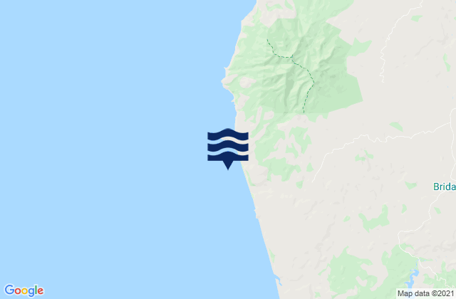 Karte der Gezeiten Ruapuke Beach, New Zealand