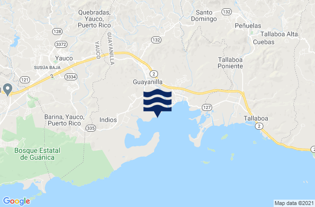 Karte der Gezeiten Rufina Barrio, Puerto Rico
