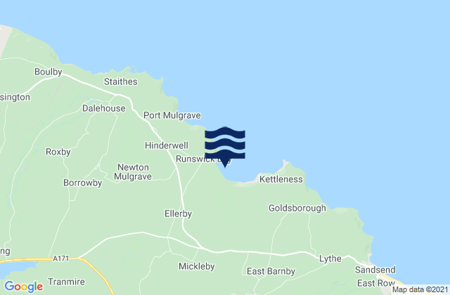 Karte der Gezeiten Runswick Bay, United Kingdom