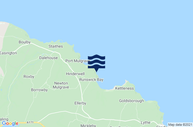 Karte der Gezeiten Runswick Bay, United Kingdom
