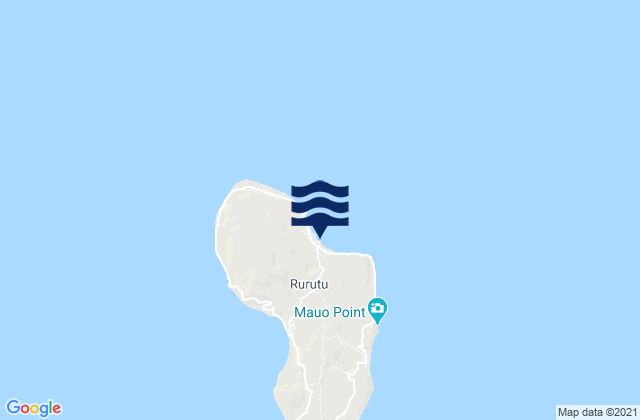 Karte der Gezeiten Rurutu, French Polynesia