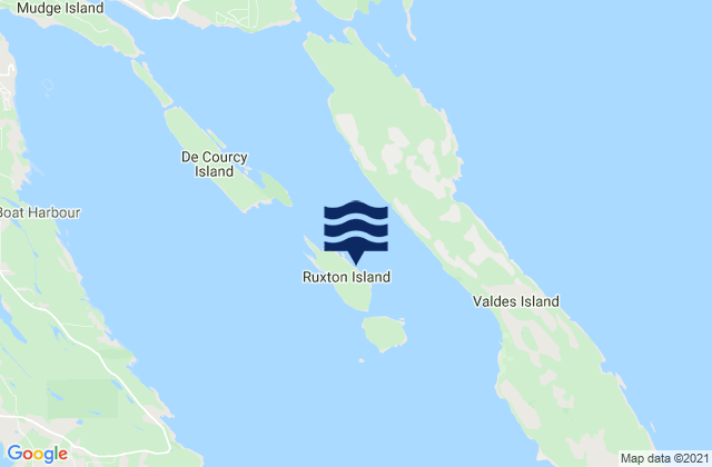 Karte der Gezeiten Ruxton Island, Canada