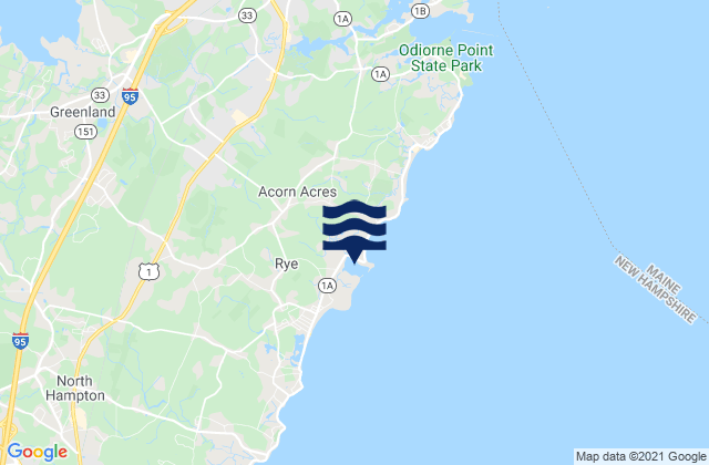 Karte der Gezeiten Rye Harbor, United States