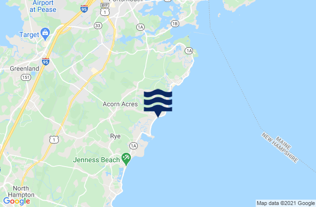 Karte der Gezeiten Rye North Beach Rye, United States