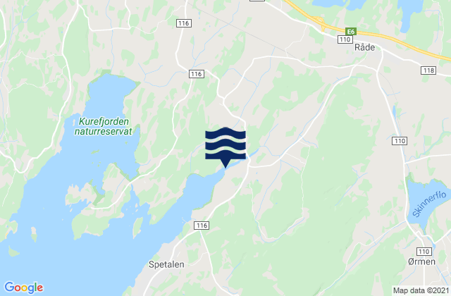 Karte der Gezeiten Råde, Norway