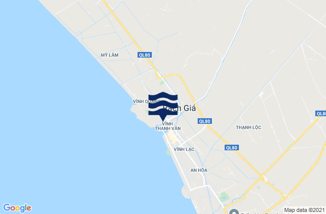 Karte der Gezeiten Rạch Giá, Vietnam