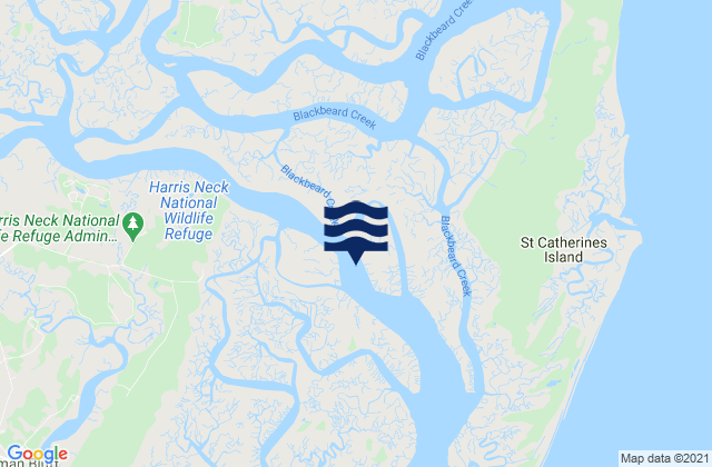 Karte der Gezeiten S. Newport River above Swain River Ent, United States
