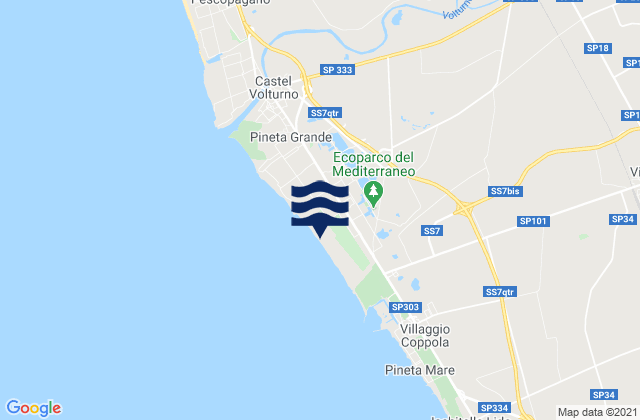 Karte der Gezeiten S.L.O Rodolfo beach, Italy