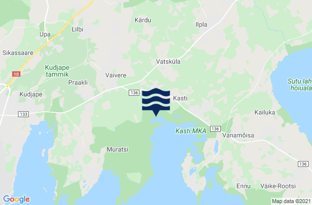 Karte der Gezeiten Saaremaa, Estonia