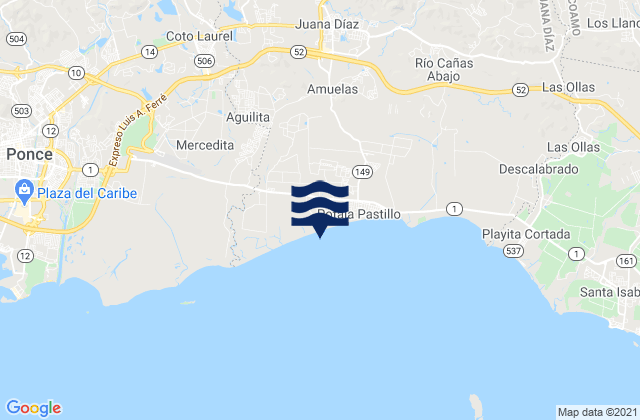 Karte der Gezeiten Sabana Llana Barrio, Puerto Rico