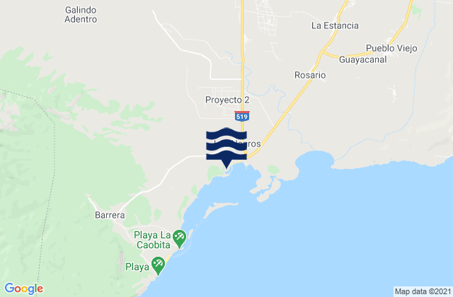 Karte der Gezeiten Sabana Yegua, Dominican Republic