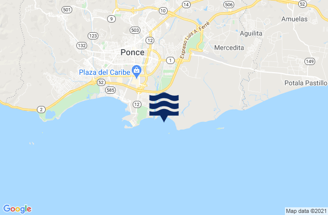 Karte der Gezeiten Sabanetas Barrio, Puerto Rico