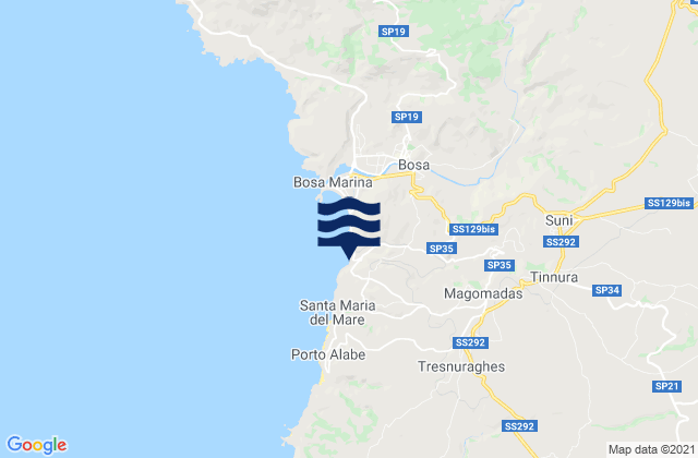 Karte der Gezeiten Sagama, Italy