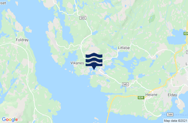 Karte der Gezeiten Sagvåg, Norway