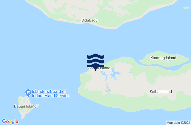 Karte der Gezeiten Saibai Island, Papua New Guinea