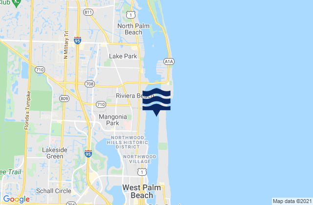 Karte der Gezeiten Sailfish Club Marina, United States
