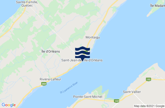 Karte der Gezeiten Saint-Jean, Canada