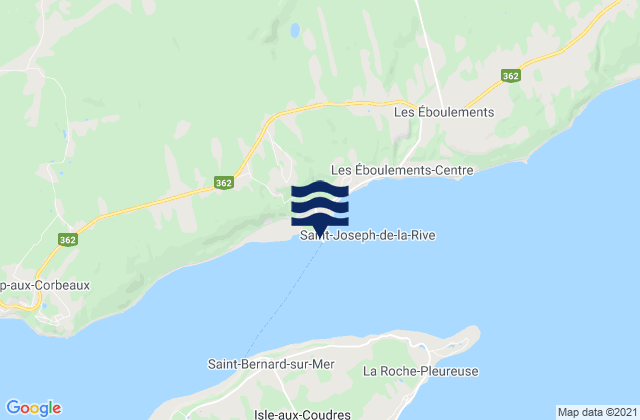 Karte der Gezeiten Saint-Joseph-De-La-Rive, Canada