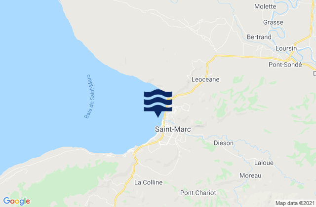 Karte der Gezeiten Saint-Marc, Haiti