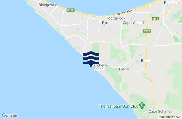 Karte der Gezeiten Saint Andrews Beach, Australia