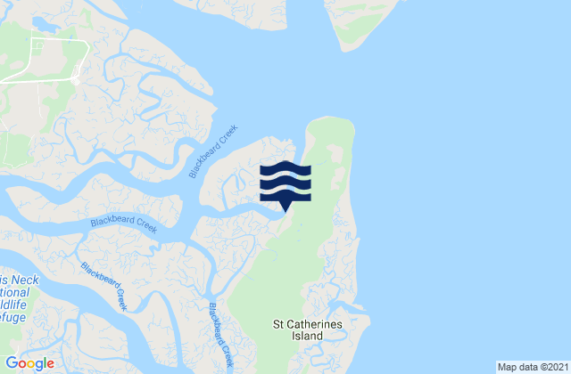 Karte der Gezeiten Saint Catherines Island, United States