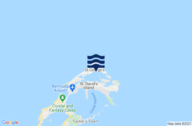Karte der Gezeiten Saint George, Bermuda