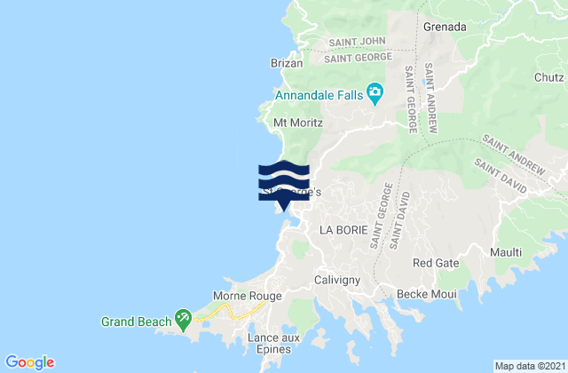 Karte der Gezeiten Saint George's Harbour, Trinidad and Tobago