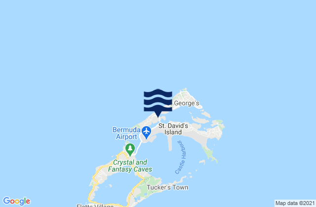 Karte der Gezeiten Saint George’s Parish, Bermuda
