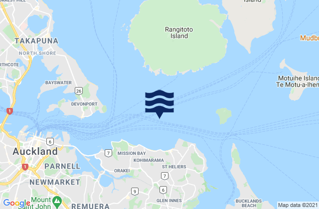 Karte der Gezeiten Saint Heliers Bay, New Zealand