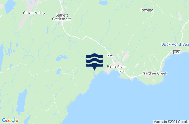 Karte der Gezeiten Saint John County, Canada
