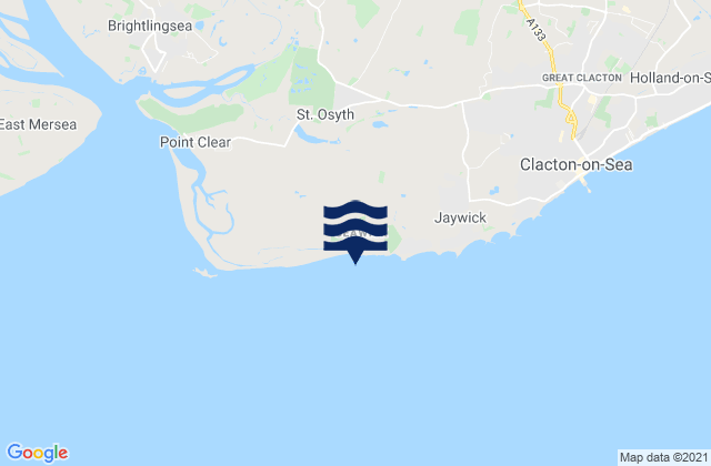 Karte der Gezeiten Saint Osyth, United Kingdom