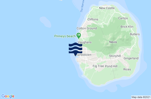 Karte der Gezeiten Saint Paul Charlestown, Saint Kitts and Nevis