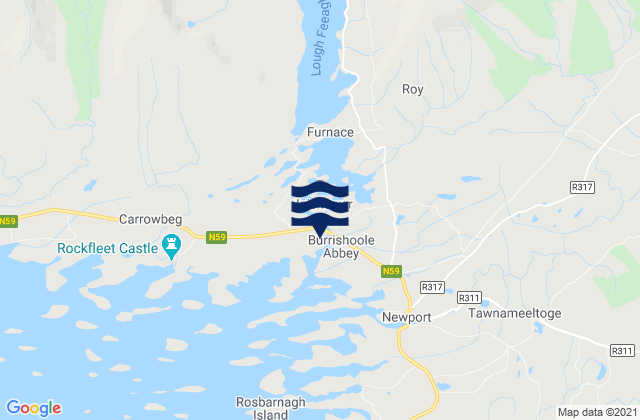 Karte der Gezeiten Saint’s Island, Ireland