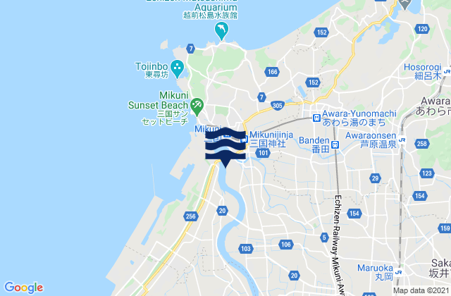 Karte der Gezeiten Sakai-shi, Japan