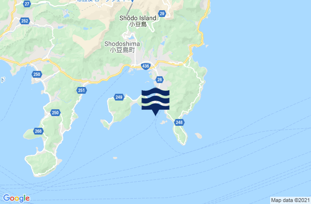 Karte der Gezeiten Sakate (Syodo Sima), Japan