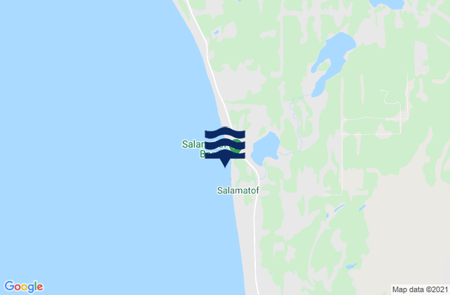 Karte der Gezeiten Salamatof Beach, United States