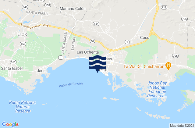 Karte der Gezeiten Salinas, Puerto Rico
