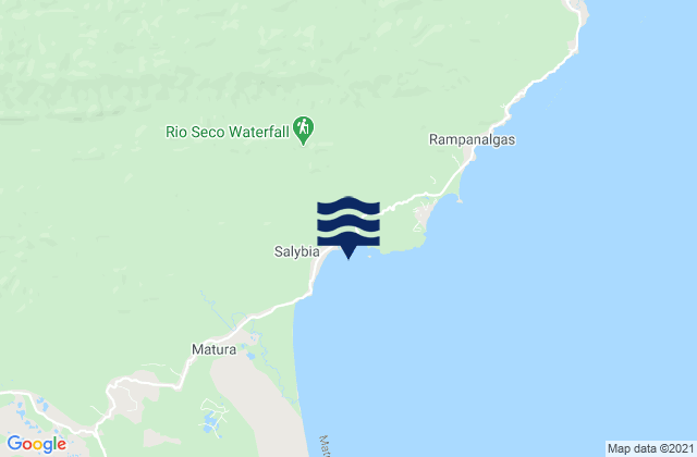 Karte der Gezeiten Saline Bay, Trinidad and Tobago