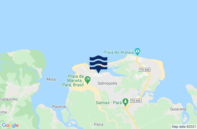 Karte der Gezeiten Salinópolis, Brazil
