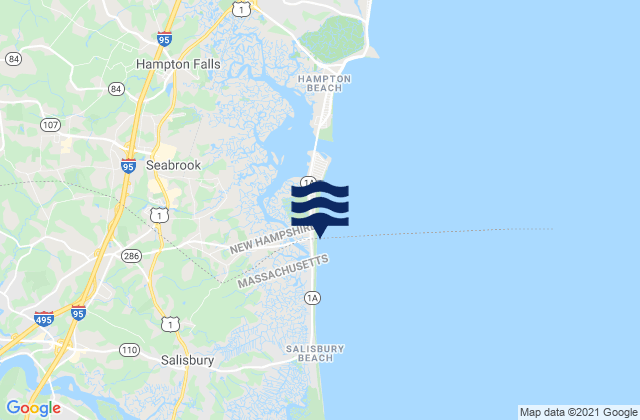Karte der Gezeiten Salisbury Beach, United States