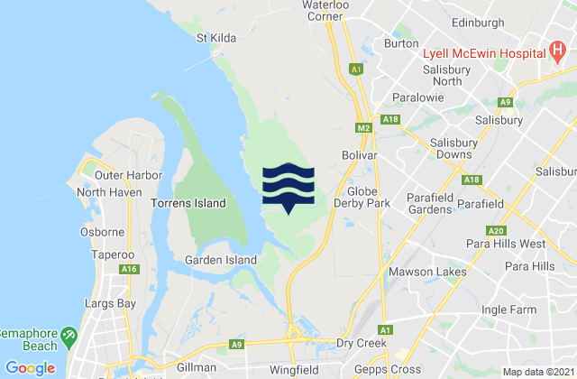 Karte der Gezeiten Salisbury, Australia
