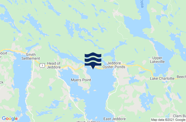Karte der Gezeiten Salmon River Bridge, Canada