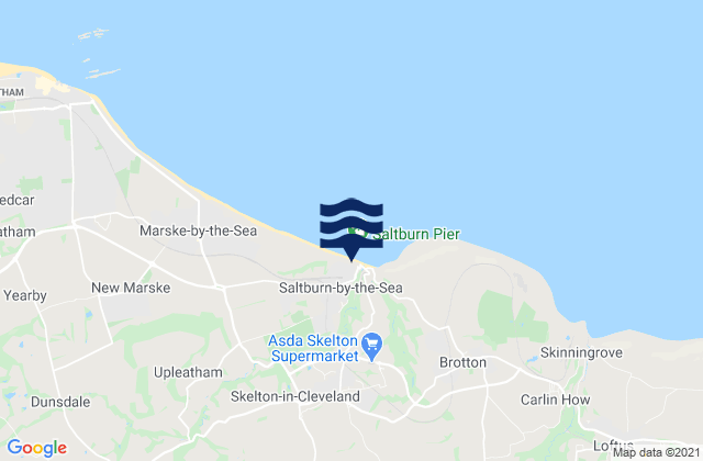 Karte der Gezeiten Saltburn-by-the-Sea, United Kingdom