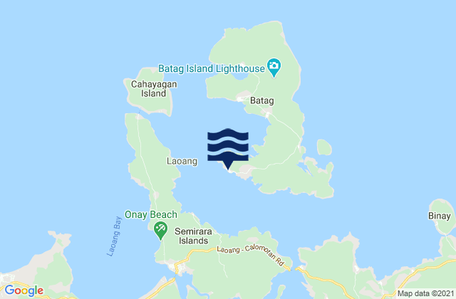 Karte der Gezeiten Salvacion, Philippines