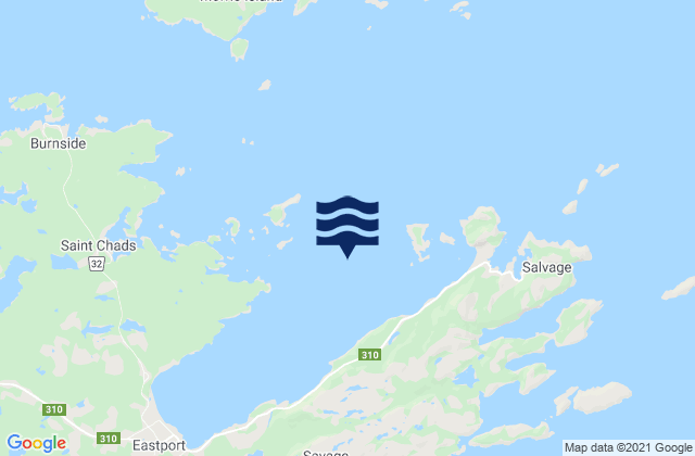 Karte der Gezeiten Salvage Harbour, Canada