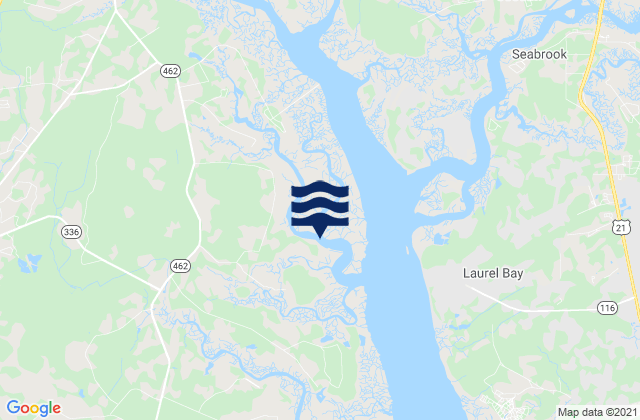 Karte der Gezeiten Salvesbarg Landing West Branch Boyds Creek, United States