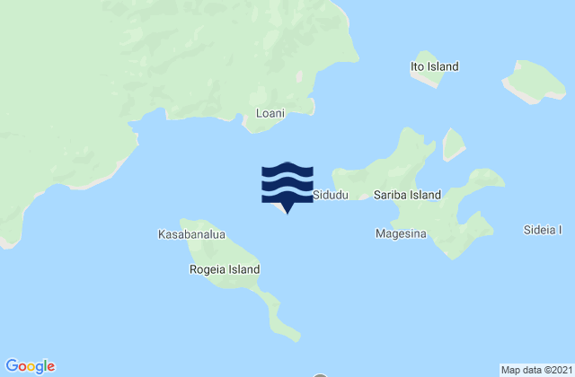 Karte der Gezeiten Samarai Island, Papua New Guinea