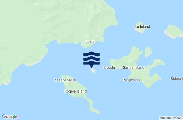 Karte der Gezeiten Samarai, Papua New Guinea