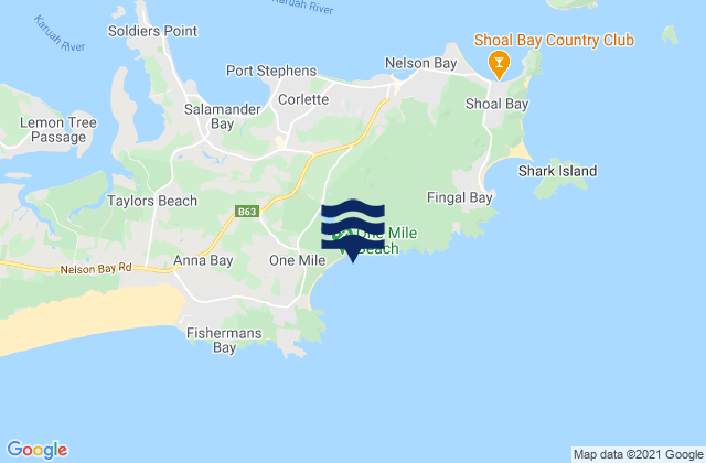 Karte der Gezeiten Samurai Beach, Australia